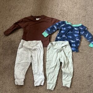 Baby boys Zara and Carters 9-12 months bundle of long sleeves and pants